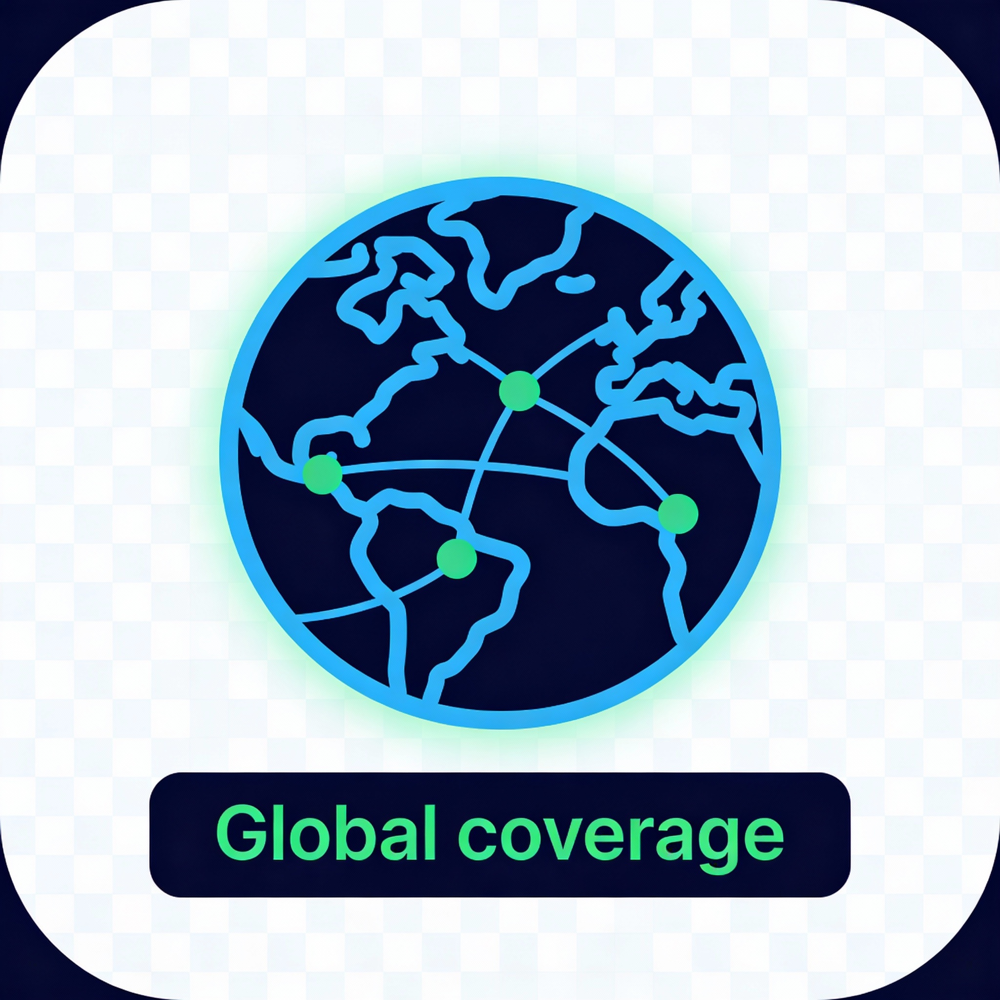 Global coverage icon